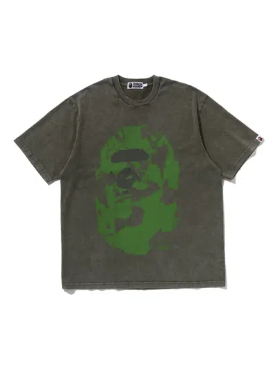 A Bathing Ape Logo-print T-shirt In Green