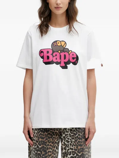 A Bathing Ape Logo-print T-shirt In Multi