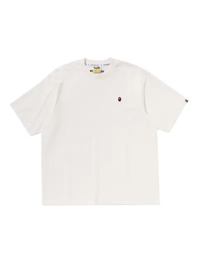 A Bathing Ape Logo-print T-shirt In Neutrals