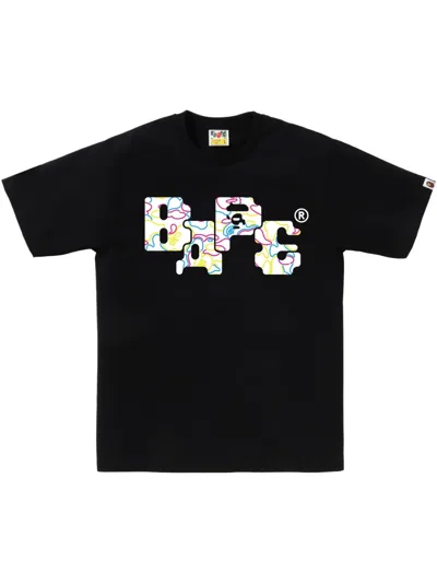 A Bathing Ape Logo-print T-shirt In Schwarz