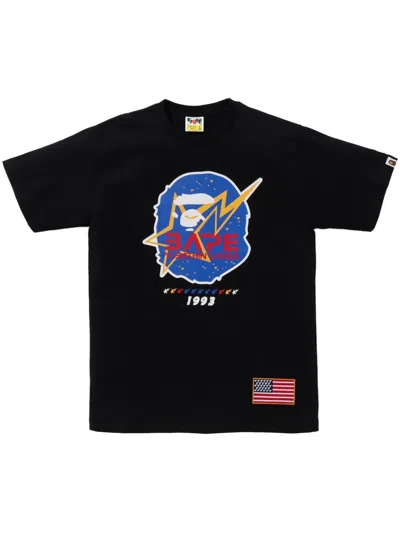 A Bathing Ape Logo-print T-shirt In Schwarz