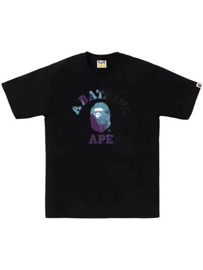A Bathing Ape Logo-print T-shirt In Schwarz