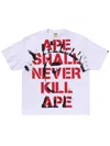 A Bathing Ape Logo-print Cotton T-shirt In White