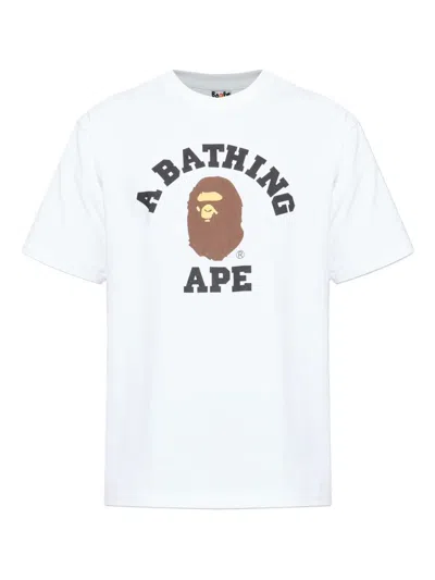 A BATHING APE LOGO-PRINT T-SHIRT