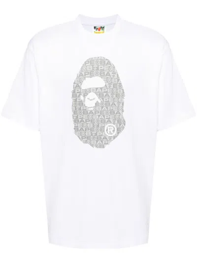 A Bathing Ape Logo-print T-shirt In White
