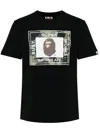 A Bathing Ape Logo-printed Cotton T-shirt In Black