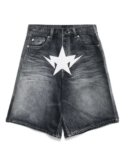 A Bathing Ape Logo-printed Shorts In Black
