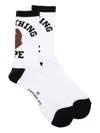 A Bathing Ape Logo-printed Socks In White