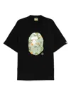 A Bathing Ape Logo-printed T-shirt In Black