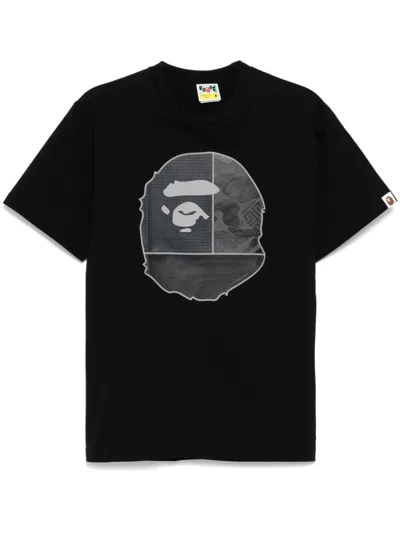 A Bathing Ape Logo-printed T-shirt In Schwarz