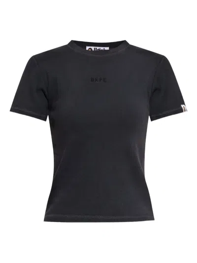 A Bathing Ape Logo T-shirt In Black