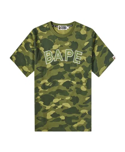 A Bathing Ape Logo T-shirt In Green