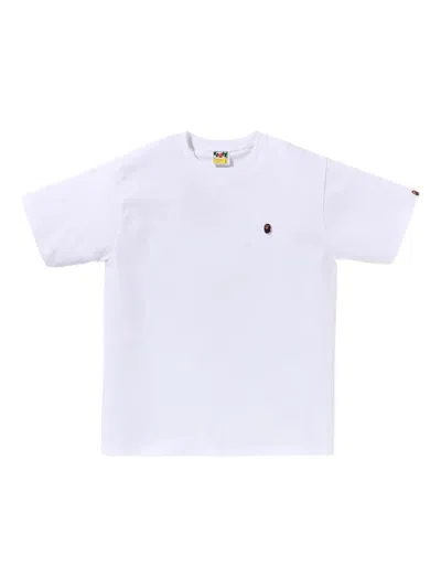 A Bathing Ape Logo T-shirt In White