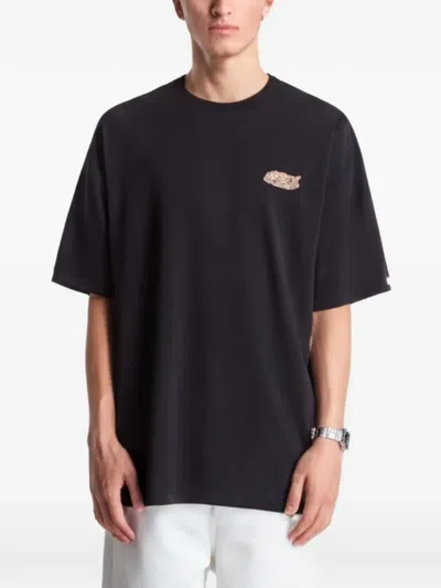 A Bathing Ape Logo T-shirt In Black