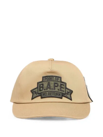 A Bathing Ape Logo-patch Baseball Cap In Neutral