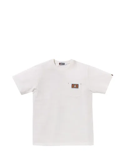 A Bathing Ape Logo-patch Pocket T-shirt In White
