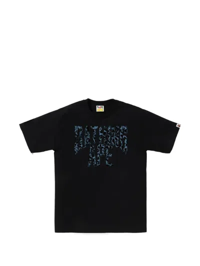A Bathing Ape Logo-print Cotton T-shirt In Black