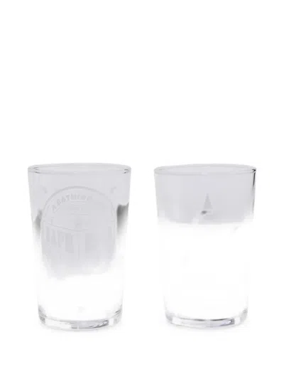 A Bathing Ape Logo-print Glass (set Of Two) In White