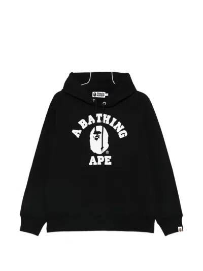 A Bathing Ape Logo-print Hoodie In Black