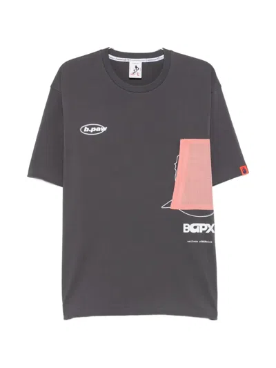 A Bathing Ape Logo-print Panelled T-shirt In Black