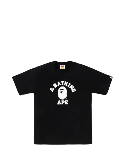 A Bathing Ape Logo-print T-shirt In Black