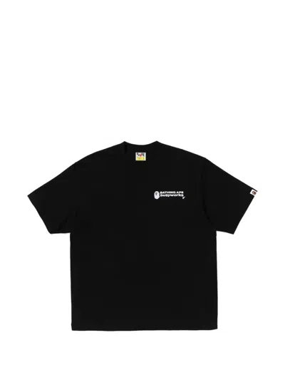 A Bathing Ape Logo-print T-shirt In Black