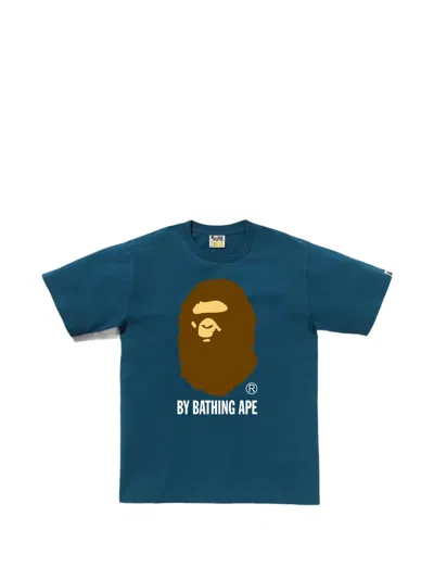 A Bathing Ape Logo-print T-shirt In Blue