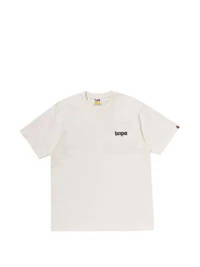 A Bathing Ape Logo-print T-shirt In White