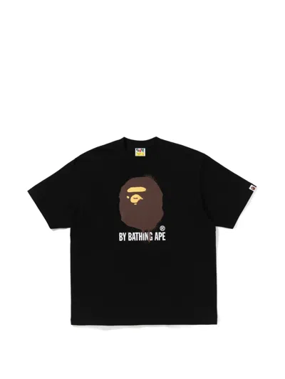 A Bathing Ape Logo-print T-shirt In Black