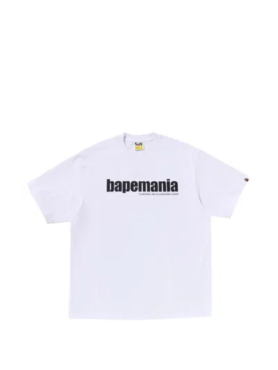 A Bathing Ape Logo-print T-shirt In White