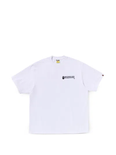 A Bathing Ape Logo-print T-shirt In White