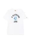 A Bathing Ape Logo-print T-shirt In White