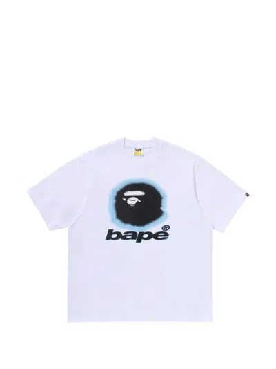 A Bathing Ape Logo-print T-shirt In White