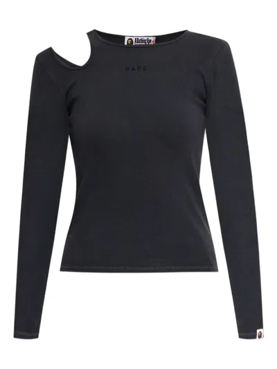 A Bathing Ape Long Sleeve T-shirt In Black