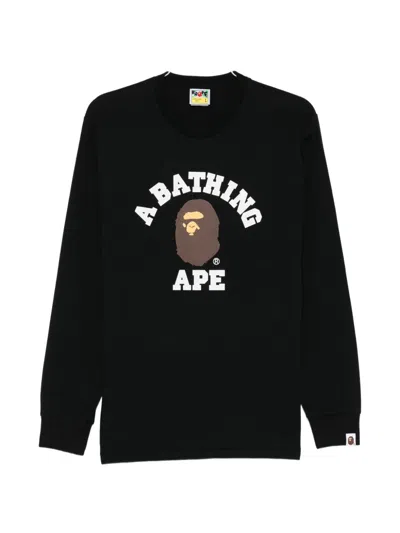 A Bathing Ape Long-sleeve Sweatshirt In Black