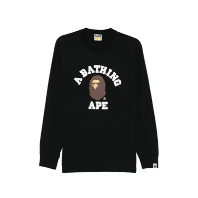 A Bathing Ape Long-sleeve Sweatshirt In Black