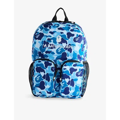 A Bathing Ape Kids' Lue Camo Bape Woven Backpack