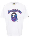 A Bathing Ape Mad Flame Ape Head-print T-shirt In White