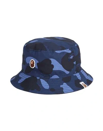 A Bathing Ape Man Hat Blue Size L Cotton