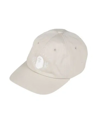 A Bathing Ape Man Hat Ivory Size Onesize Polyester, Cotton In Gray