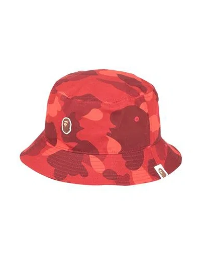 A Bathing Ape Man Hat Red Size M Cotton