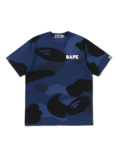 A Bathing Ape Mega Color Camo T-shirt In Blue