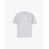 A Bathing Ape Embroidered-logo Cotton T-shirt In Grey