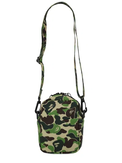 A Bathing Ape Men's Mini Nylon Shoulder Bag In Green