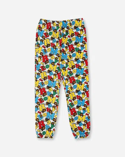 A Bathing Ape Men S Baby Milo Alphabet Slim Pants In Multicolor