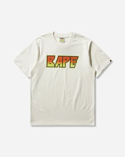 A Bathing Ape Men S Bape Kiss Logo T-shirt Ivory In White