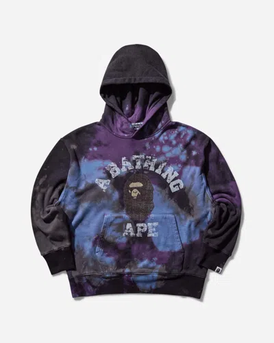 A Bathing Ape Men S Tie Dye College Hoodie In Black
