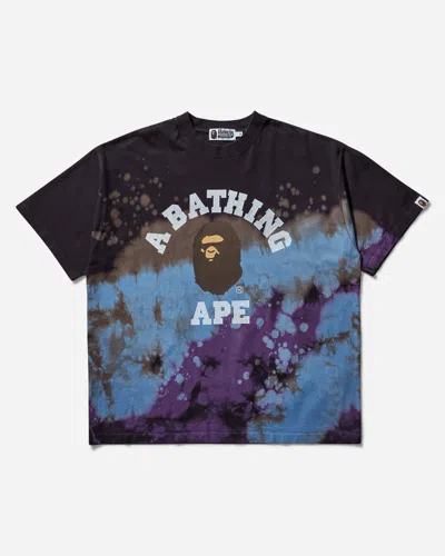 A Bathing Ape Men S Tie-dye College T-shirt In Black