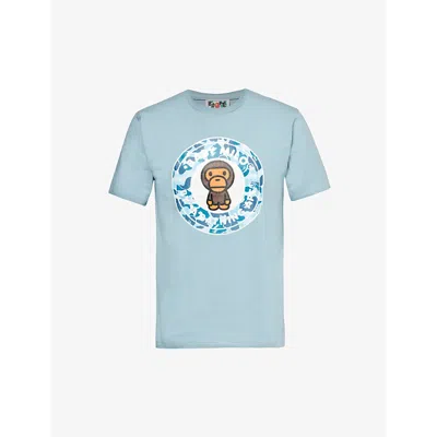 A Bathing Ape Mens Sax Baby Milo Graphic-print Cotton-jersey T-shirt