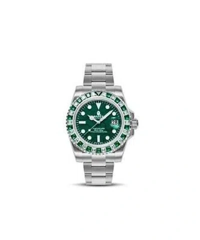 Pre-owned A Bathing Ape Men's Watch Type 1 Bapex Crystal Stone Color Green From Japan